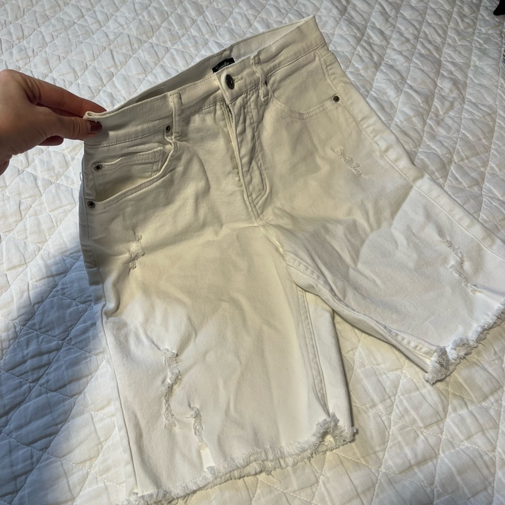 White Denim Shorts - Picture 7 of 7